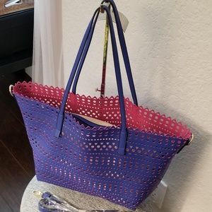 Blue and Pink Tote Bag